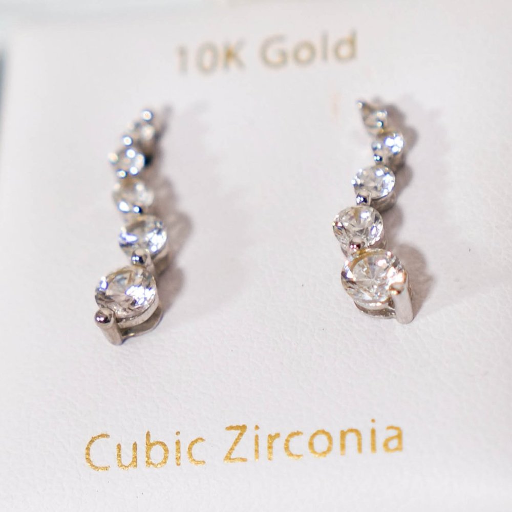 10K Gold Cubic Zirconia Earrings